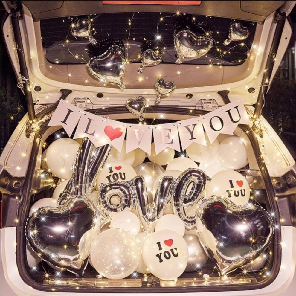 后备箱惊喜汽车后备箱女孩男孩生日创意浪漫生日派对男女朋友表白求婚