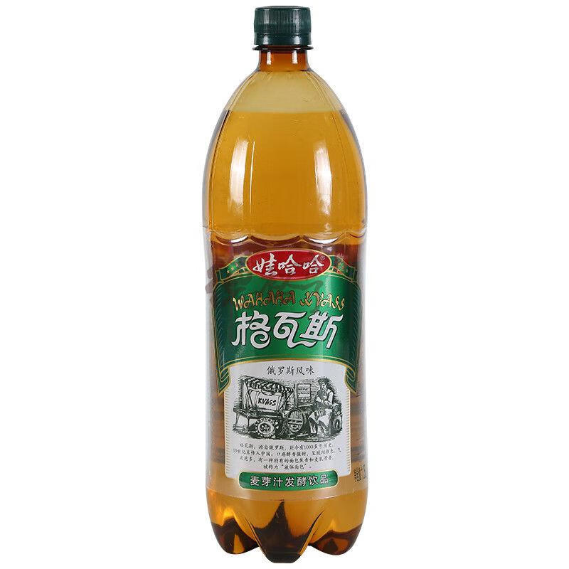 娃哈哈格瓦斯麦芽汁发酵饮品1.25l/瓶整箱 格瓦斯饮料 12瓶