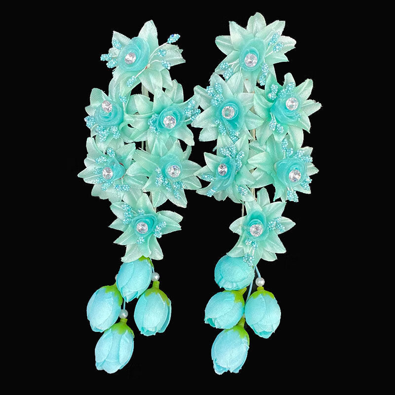 戏剧头饰戏曲头饰头花耳边花鬓花真丝太阳花京剧青衣花旦女包头配件