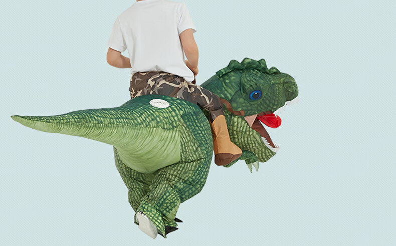 焕新季霸王龙充气服玩具抖音六一万圣节儿童服装骑恐龙装扮道具玩具