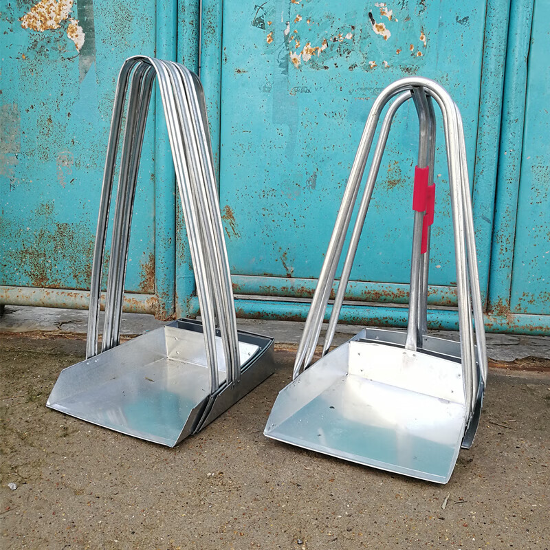 簸箕单个铁撮箕子不锈钢畚斗家用加厚耐用垃圾铲加高铁撮子 白色