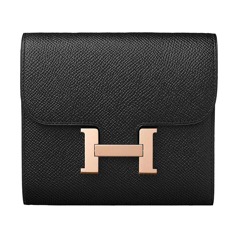 hermes爱马仕钱包女士短款便携constance短钱包预售爱不用等 杜鹃红色