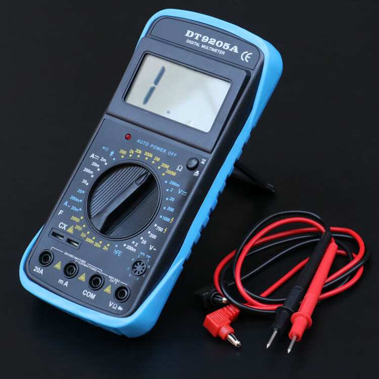 9205数字万用表数显表防烧表高精度电表带表笔自动关机功能黄色9205特