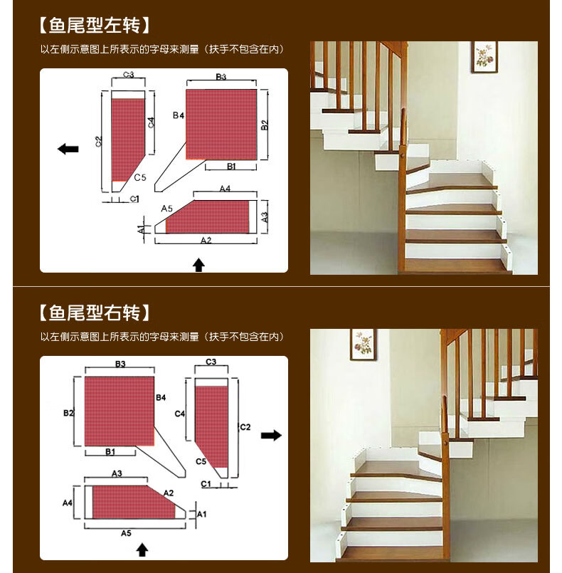 三步转角楼梯尺寸图片