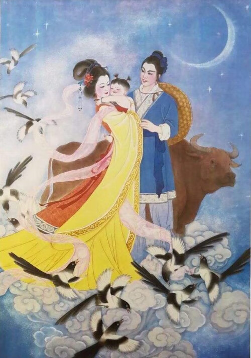 复古怀旧海报二十世纪50 60 70 80年代装饰画喷绘古装戏牛郎织女 10