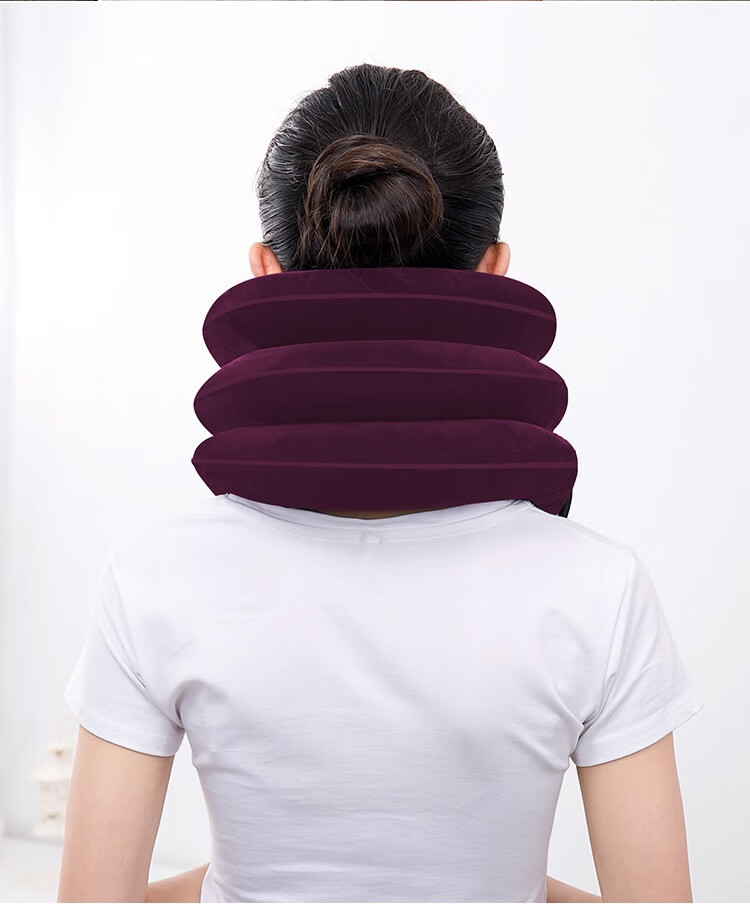 脖胫套充气护颈脖套脖子前倾颈托颈椎器颈椎护脖套防低头神器 宝石蓝