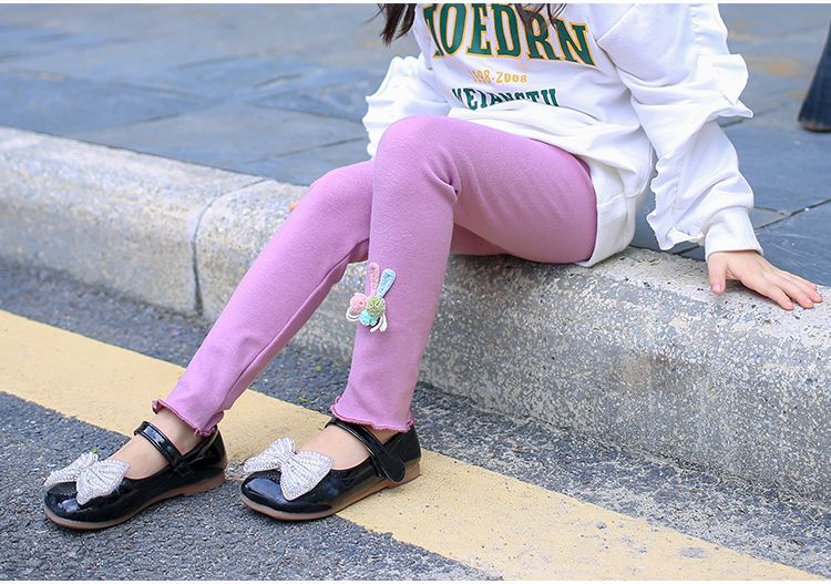 女童秋冬季打底裤儿童中大童款时髦可爱紧身裤适合3-12岁小女孩秋冬天