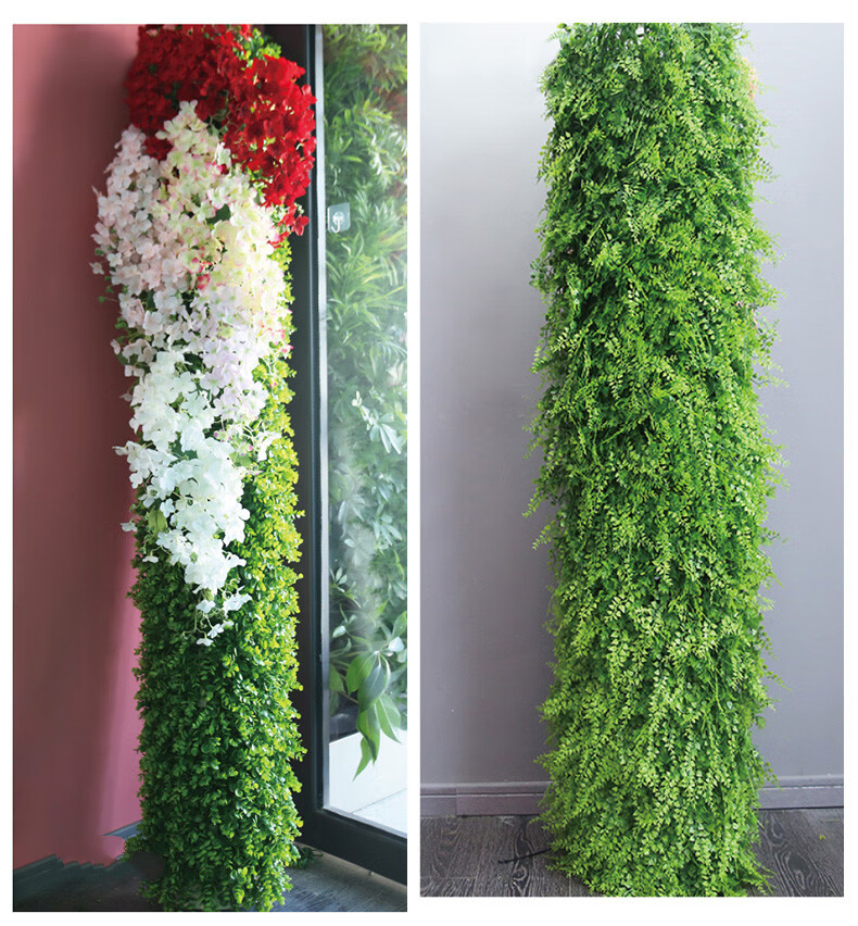 下水管道装饰仿真绿植柱子包裹排水管消防管道遮挡贴圆柱缠绕美化 1米