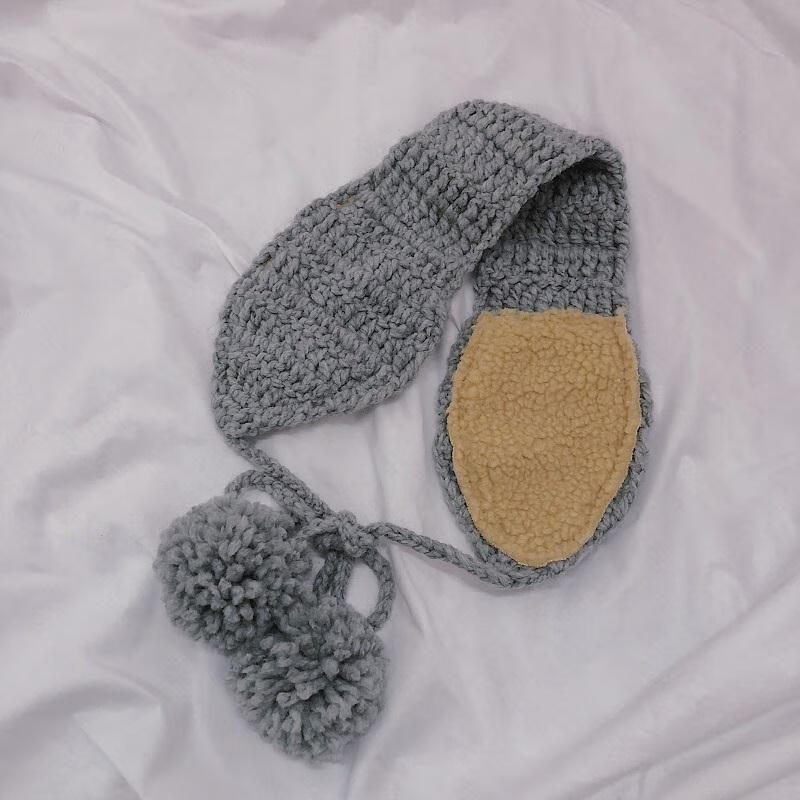 针织耳罩复古系带毛线耳罩秋冬季可爱护耳针织耳包保暖耳暖耳套女