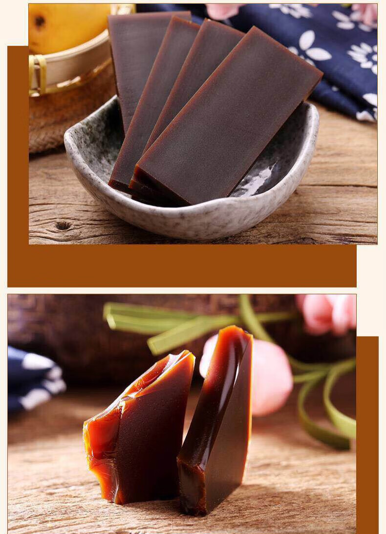 山东东阿驴皮阿胶原块阿胶块驴胶500g一斤装