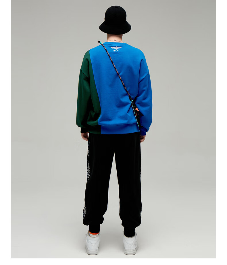 boylondon旗舰官网keithharing联名爱心小人刺绣情侣卫衣460306 蓝色