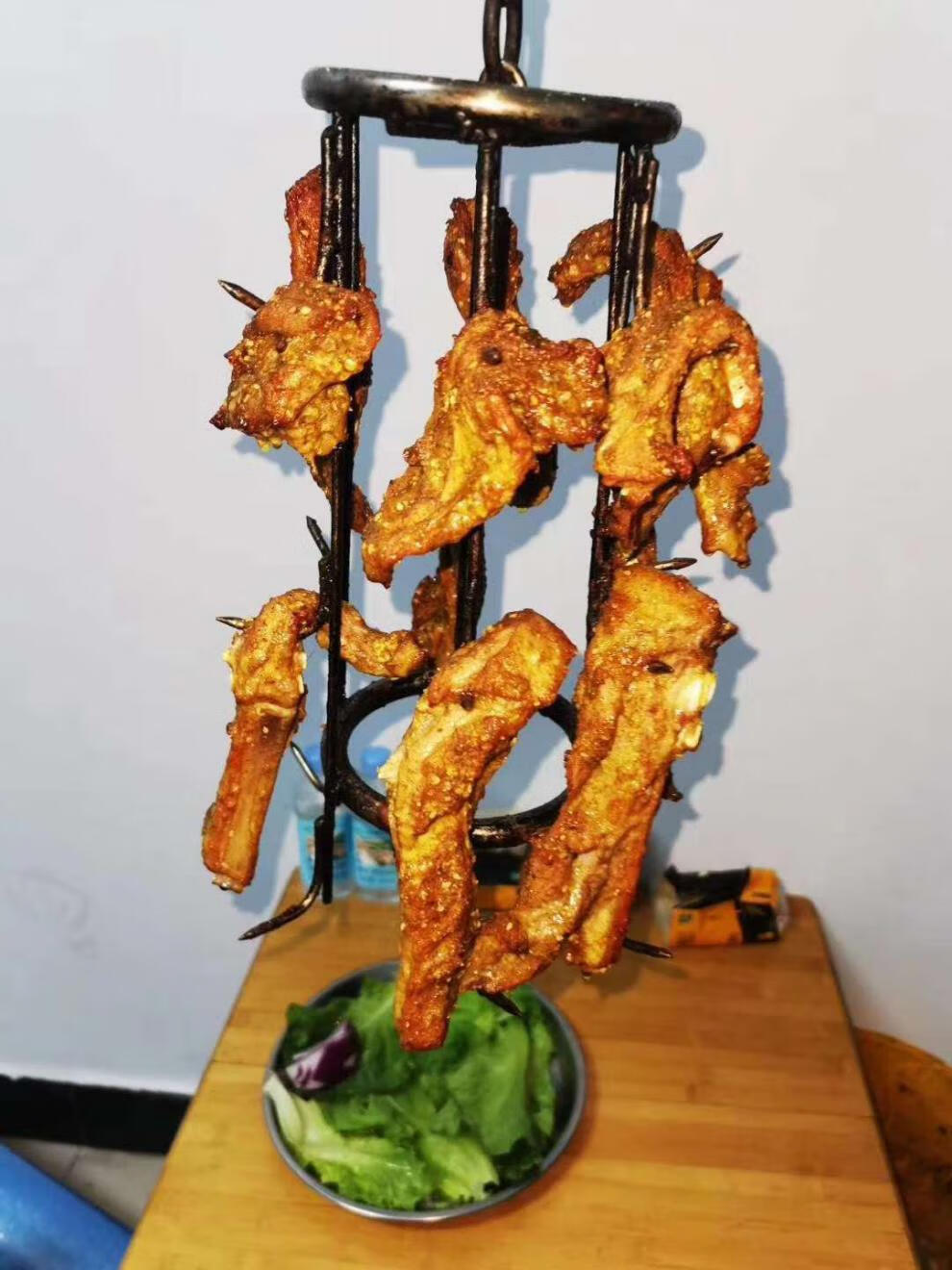 囊坑肉架子烤肉馕坑烤肉架野餐烧烤铁羊蝎子新疆特色不锈钢架子肉新品