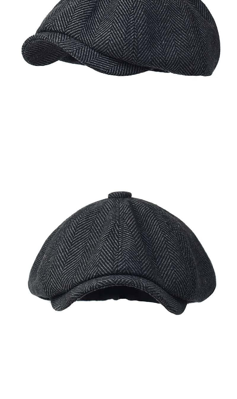 qiced新品剃刀党帽子剃刀党帽子浴血黑帮八角帽子复古英伦报童帽男