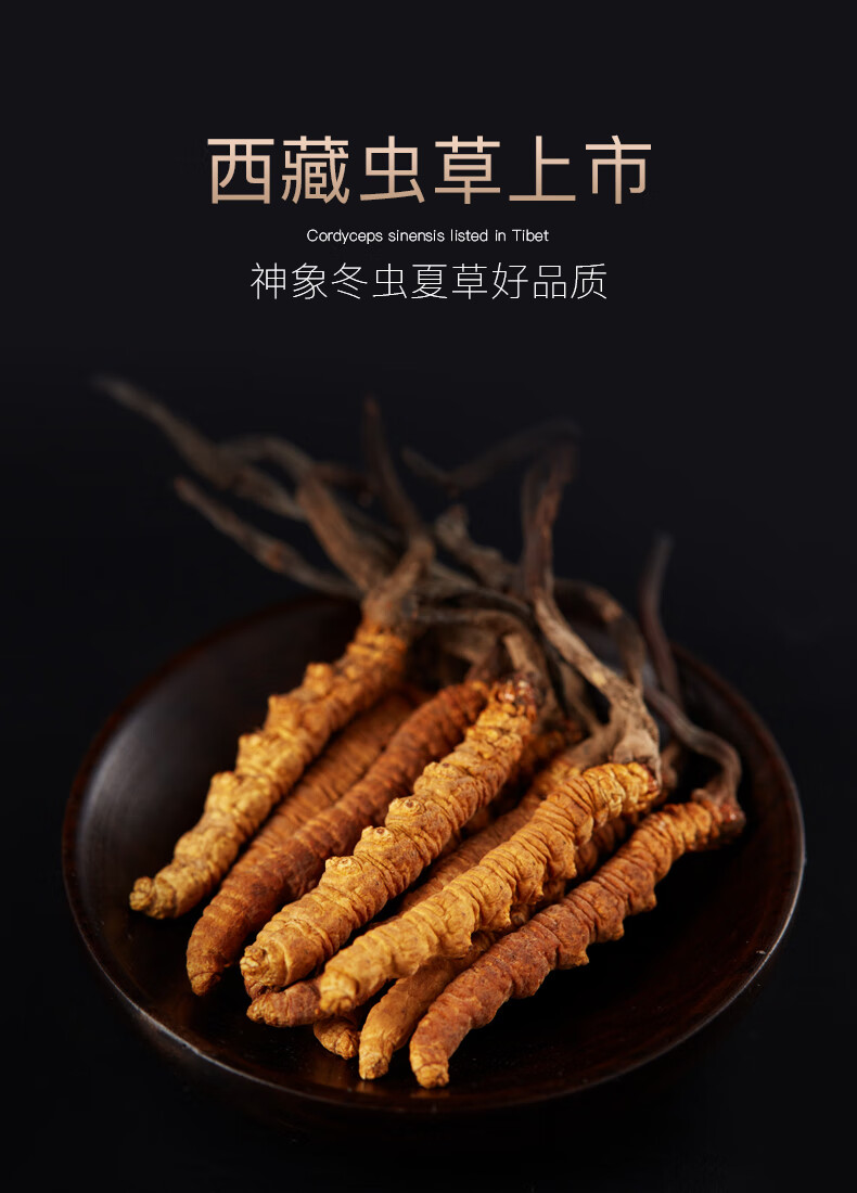 神象礼盒西藏那曲冬虫夏草8克虫草扎花2盒泡水煲汤每盒4446根