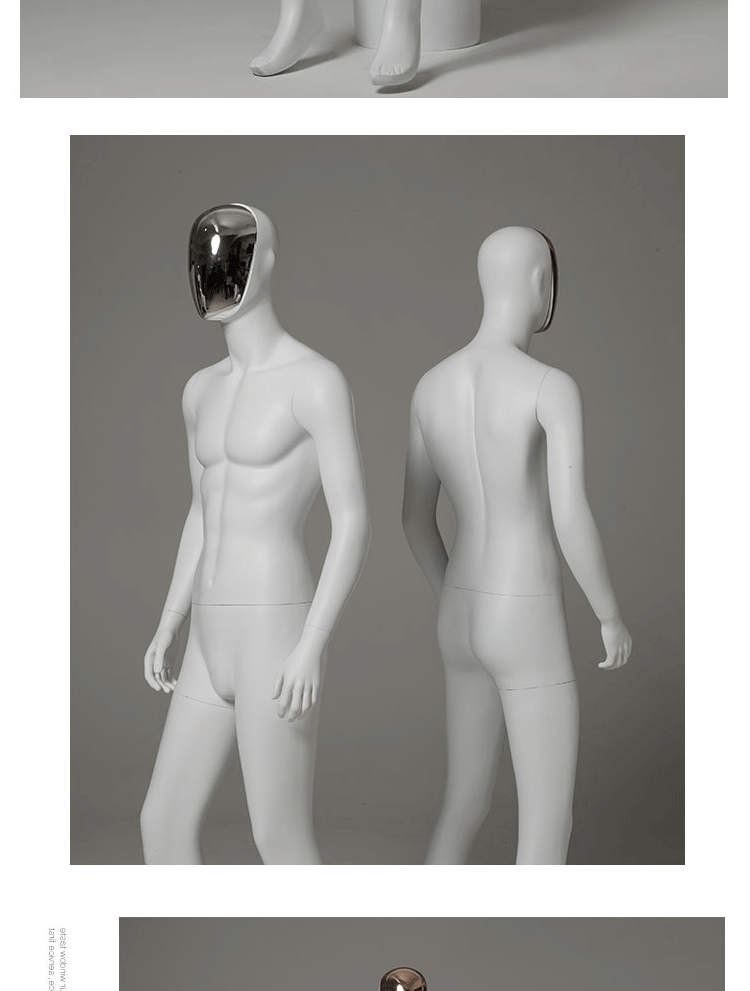 模特人偶华俊模特道具男女身服装店模特电镀脸假人橱窗道具黑白韩版