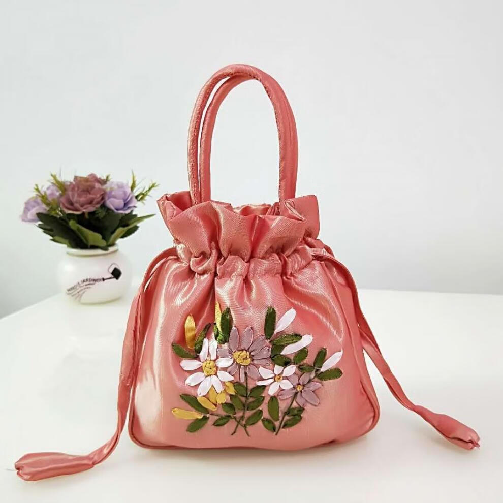 老人钱包女妈妈手包手工绣花手提包逛街小包民族风结婚手拿包中老年