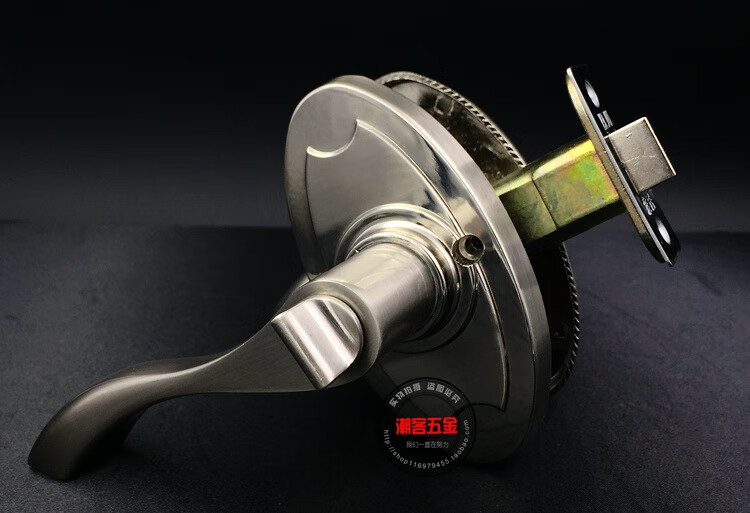 三杆执手锁雅居门锁老式浴室锁卫生间门锁卧室房间球形门锁 328圆盖