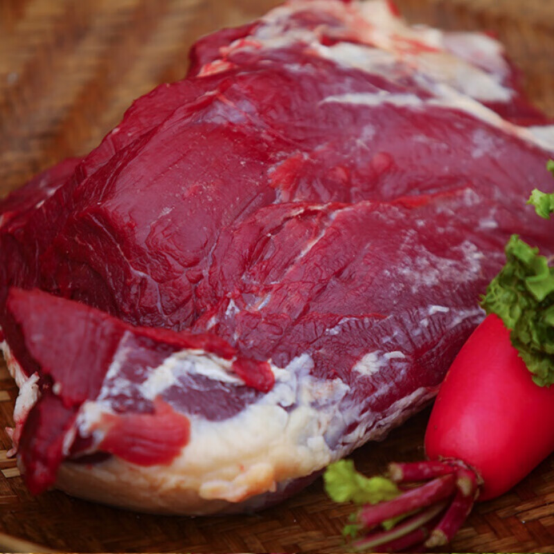 贵州农家放养新鲜生老品种土黄牛肉外脊背脊腱子当天现杀米龙1斤