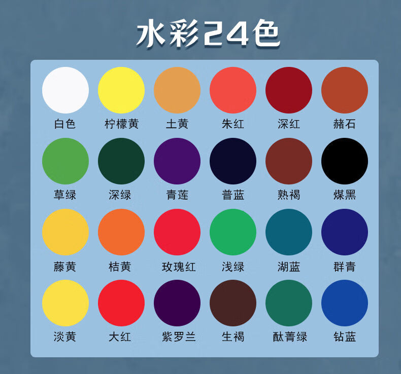 水粉颜料套装初学者美术生绘画小学生专用涂鸦练习水粉画颜料 水粉36