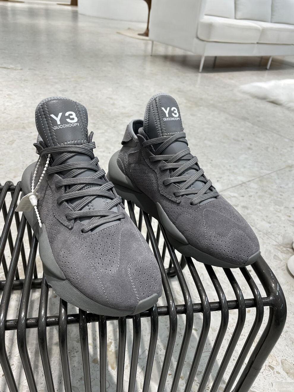 y3男鞋guccnoopy老爹鞋黑武士ins潮牌2022夏季情侣运动鞋男 黑色 36