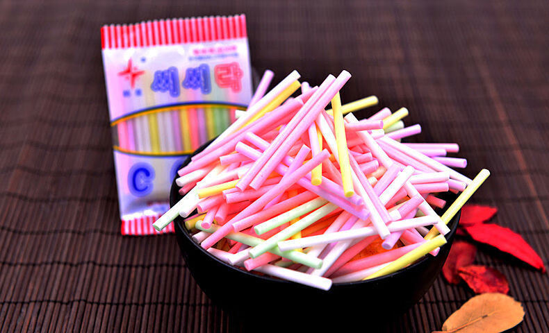 新鲜日期吸管糖cc乐16g袋整盒韩国cc棒儿童棒棒糖cc乐10袋