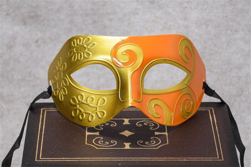 万圣节爵士王子面具万圣节派对生日装扮舞会北极象金半银王子面具