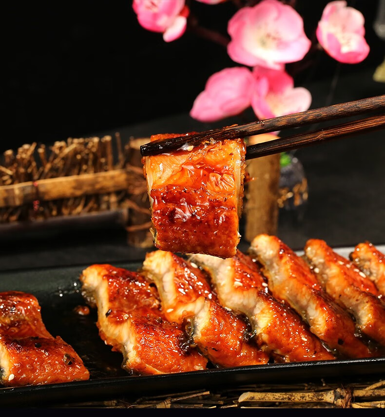 往来白丁蒲烤鳗鱼500g日式烧烤鳗鱼饭食材加热即食国产海鲜半成品鳗鱼