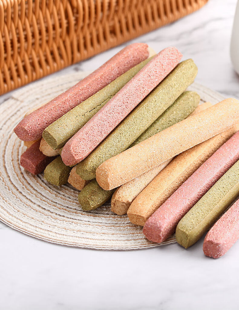 小钢筋全麦磨牙棒压缩饼干代餐全麦棒巨硬饱腹原味抹茶巨硬二罐装