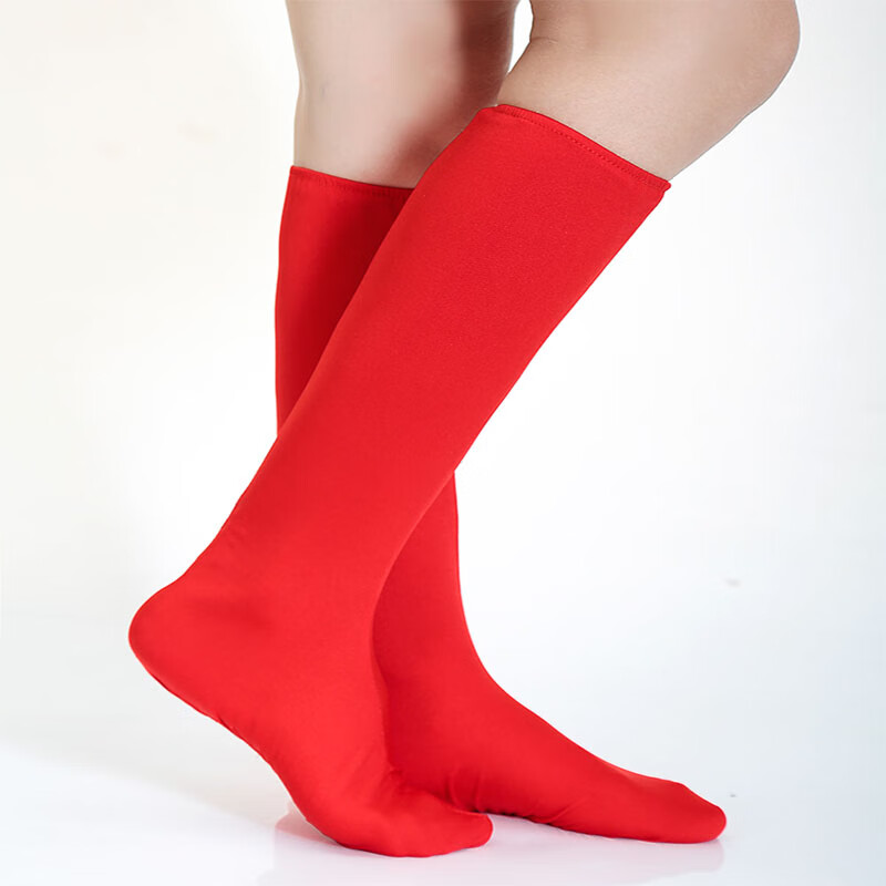 水兵舞鞋套演出靴套黑色男女表演鞋套少数民族跳舞广场舞鞋套红色带花