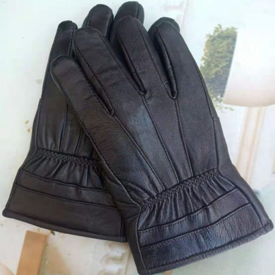 冬季骑行保暖皮手套高品质2021冬季新款皮纯羊皮手套男加绒加厚902