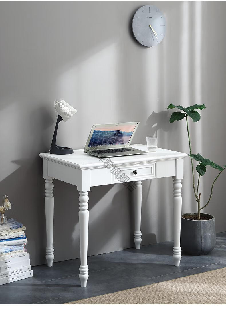 卡斯特家具全实木美式简约现代书桌轻奢户型家用写字桌卧室书房电脑桌