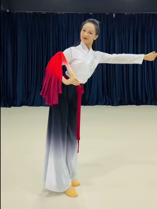 夏辉书简舞剑舞表演服飘逸女古装汉服古典舞万疆舞蹈演出服装图片色s