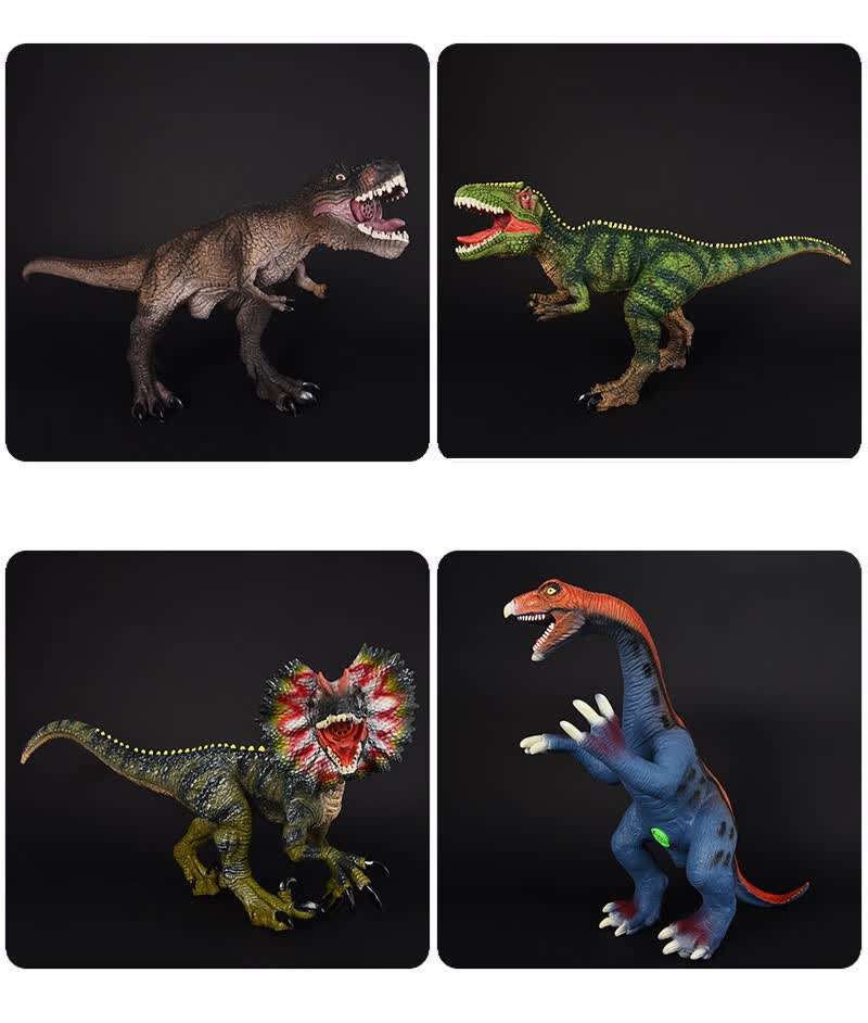 南方巨兽龙玩具超大双脊龙软胶恐龙玩具迅猛龙镰刀龙三角龙龙食肉牛龙