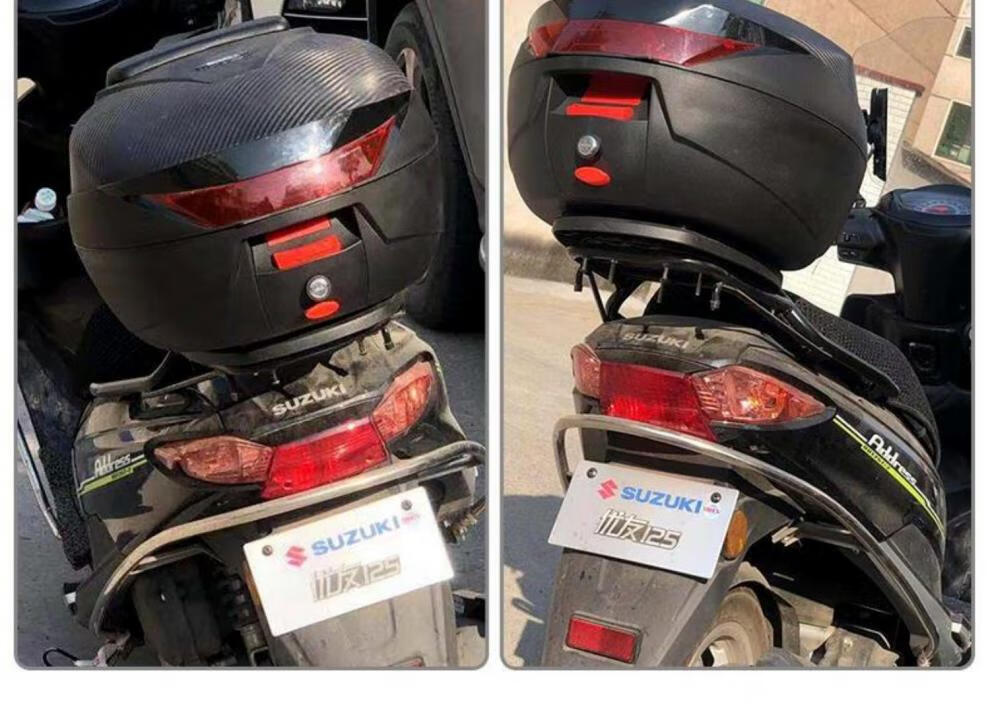 铃木uy125踏板车摩托车尾箱尾箱快拆大号电动车uy125后备箱加厚防水uu