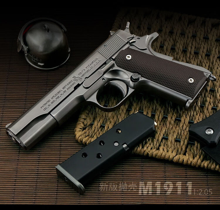 柯尔特新款m1911模型玩具全拆卸抛壳模型枪金属玩具手炝仿真1比2