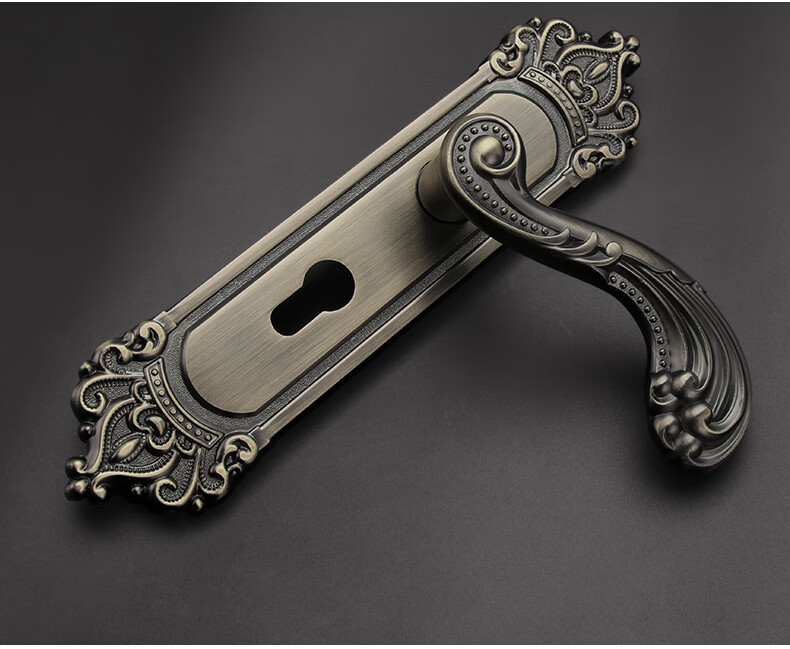 欧式门锁室内卧室房间木门锁磁吸门锁具通用型门把手家用标配象牙白