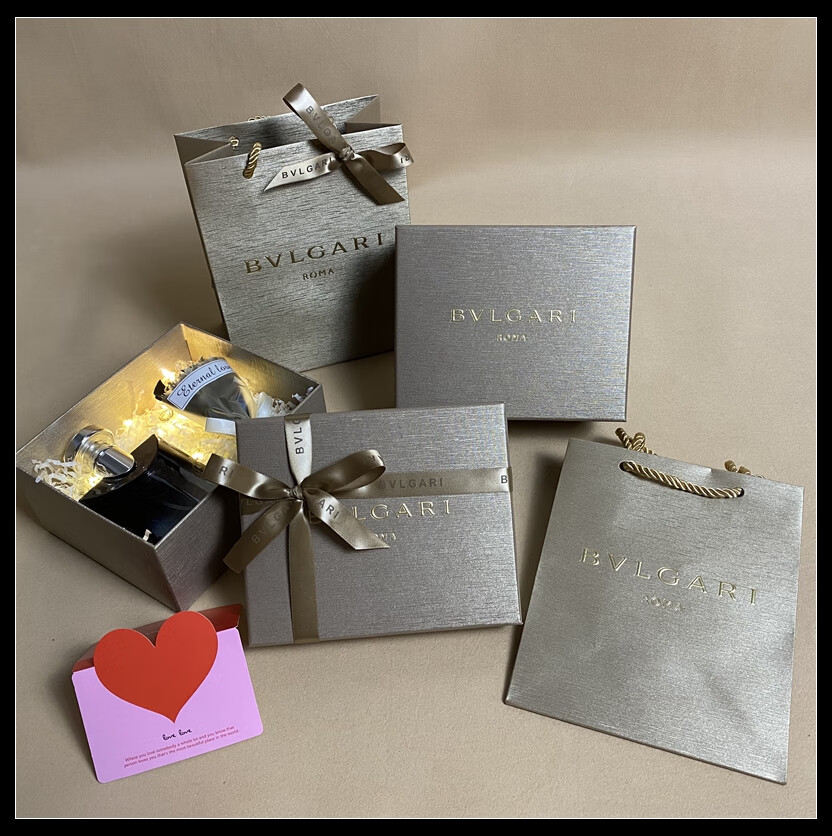 宝格丽香水礼盒空盒 bvlgari/宝格丽香水纸袋香水盒袋子礼品袋 包装