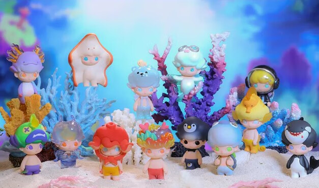 dimoo水族馆系列海洋动物盲盒手办泡泡玛特popmart海蝴蝶北极熊单个