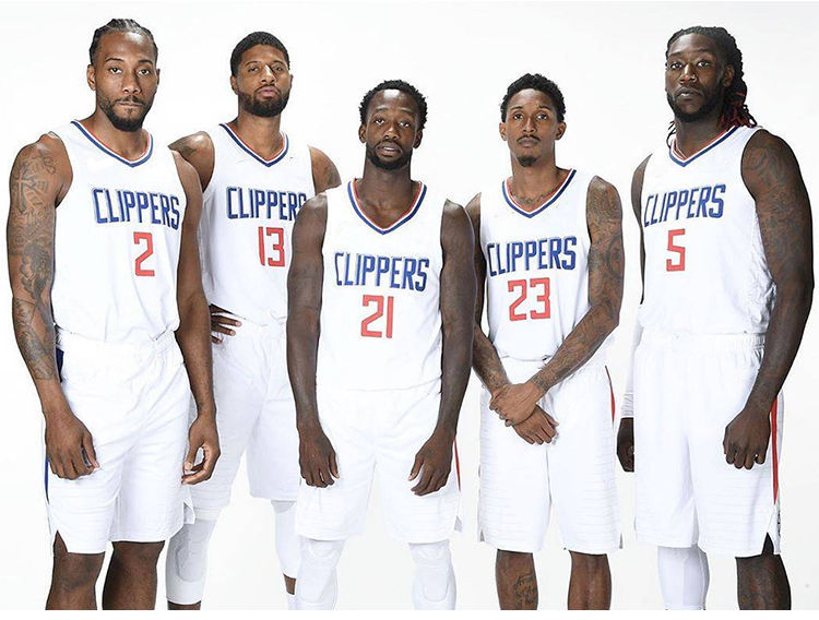 nba同款快船保罗乔治13号球衣伦纳德2号男篮球服套装 篮球比赛服