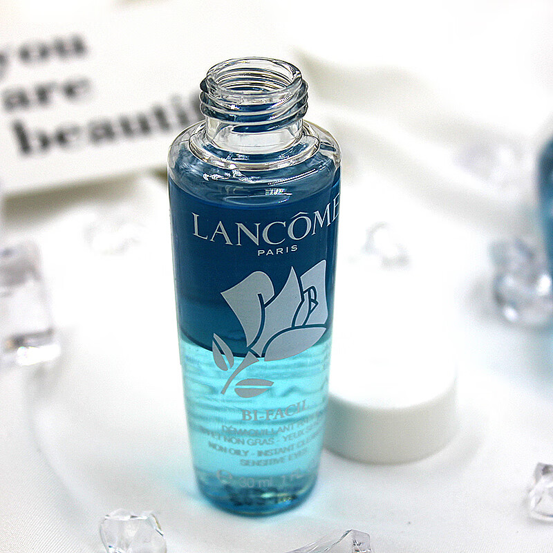 兰蔻速洁眼部卸妆水液30ml小样水油分离全脸眼唇旅行便携眼唇彩妆温和