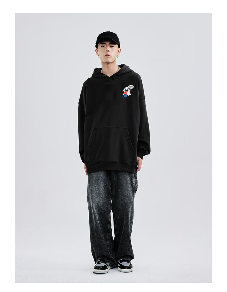 graf卫衣 原创品牌国潮连帽卫衣男女字母印花秋冬宽松纯棉套头情侣