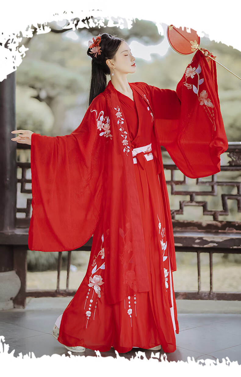 汉虞葵凤求凰汉服女原创夏季仙气古装中国风交领广袖超仙襦裙6米摆