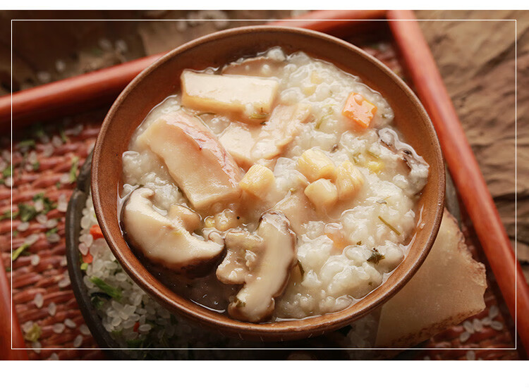 海鲜粥响螺片干贝花菇粥原料组合咸粥205g年货