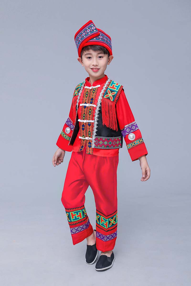 56个少数民族服装儿童男童男学生大集合长袖风幼儿园1180137维族男