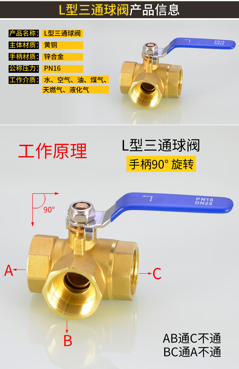 铜球阀开关示意图图片