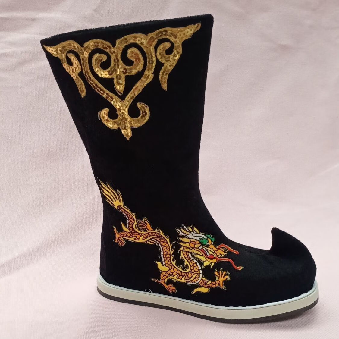 搭古代汉服男靴古装靴 翘头舞蹈cos汉服内增高 男女中式皂靴弓鞋婚鞋