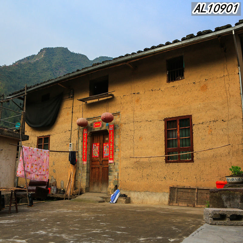 牆布掛布直播背景布農村土磚房抖音網紅主播背景牆布3d立體山水視頻