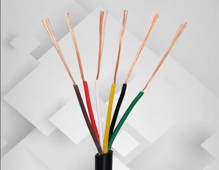 rvv护套线5芯6 7芯电缆线0.5 0.75 1平方控制电线 5芯0.