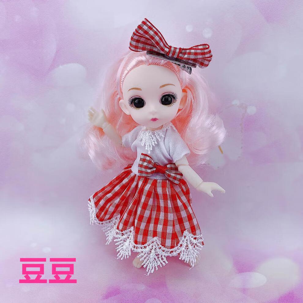 迷你菲妮朵儿 17厘米芭比洋娃娃公主一套装儿童玩具女孩单个迷你13