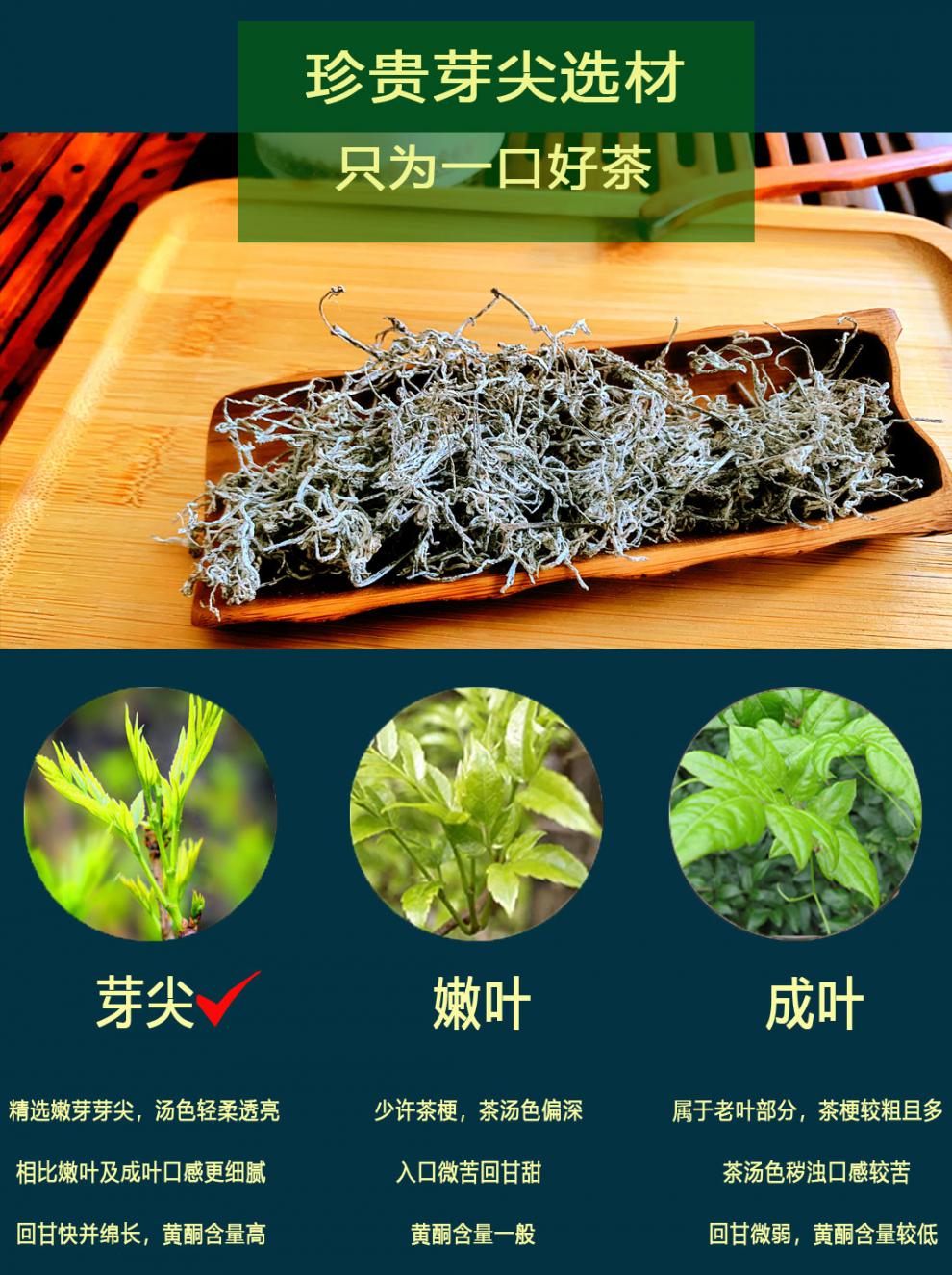 湖南张家界特产野生龙须嫩芽尖霉茶长寿藤咽喉养生茶 500克(125克4袋)